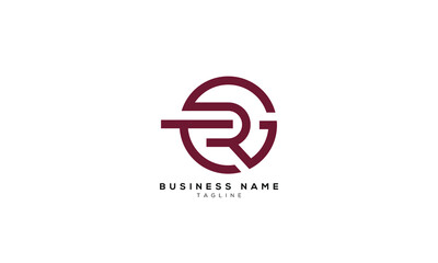 TRG, GRT, RTG, GTR, RG, GR, R, G, Abstract initial monogram letter alphabet logo design