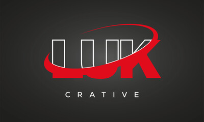 LUK letters creative technology logo design - obrazy, fototapety, plakaty
