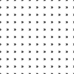 Square seamless background pattern from black double arrow symbols. The pattern is evenly filled. Vector illustration on white background