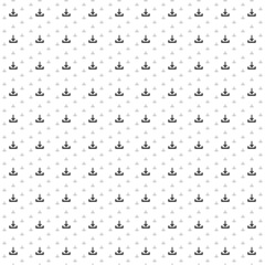 Square seamless background pattern from geometric shapes are different sizes and opacity. The pattern is evenly filled with black download symbols. Vector illustration on white background