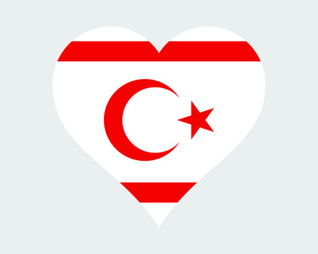 recommend clip art: Northern Cyprus Heart Flag. Cypriot Turk Love Shape Country Nation National Flag. Turkish Republic of Northern Cyprus Banner Icon Sign Symbol. EPS Vector Illustration.