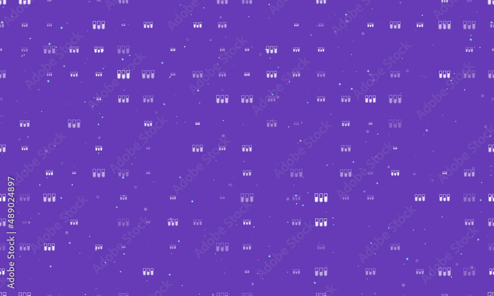 Poster seamless background pattern of evenly spaced white water game symbols of different sizes and opacity