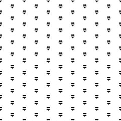 Square seamless background pattern from black bikini symbols. The pattern is evenly filled. Vector illustration on white background