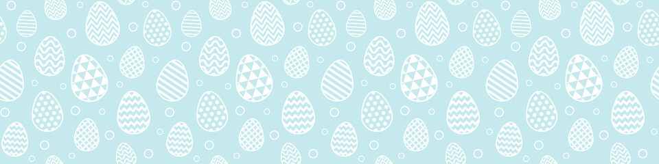 Easter wrapping paper. Background with eggs. Banner. Vector