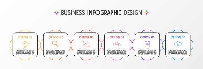 Business infographic. Diagram with icons. Vector