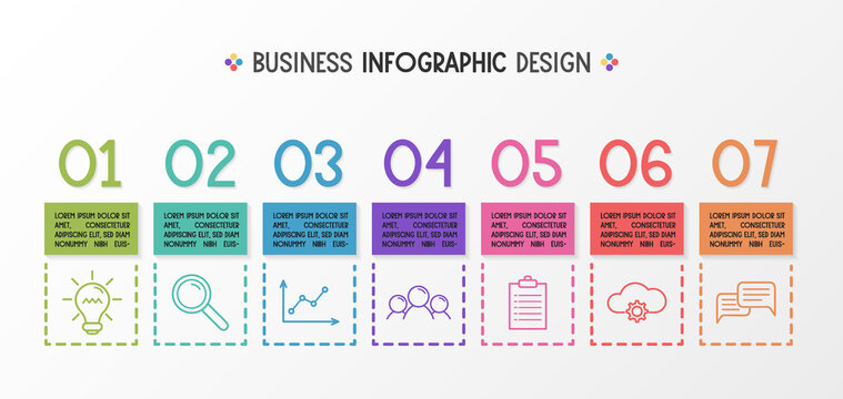 Business diagram. Infographic with options. Flowchart. Vector