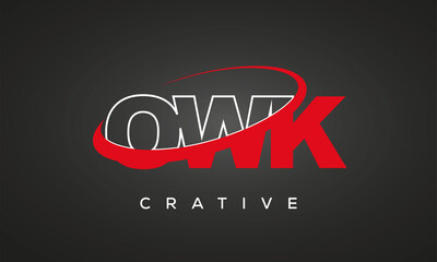 OWK letters creative technology logo design	