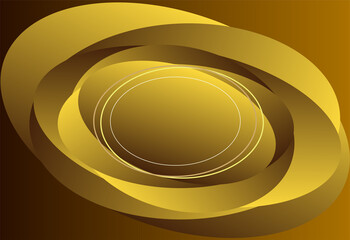 Vector golden oval set.
Geometric background for website or presentation.