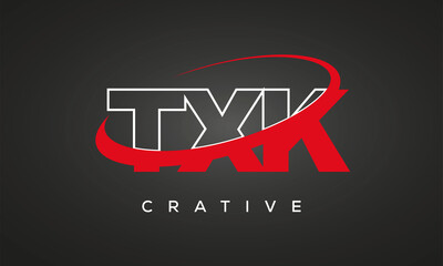 TXK letters creative technology logo design	