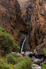 waterfall in the mountains