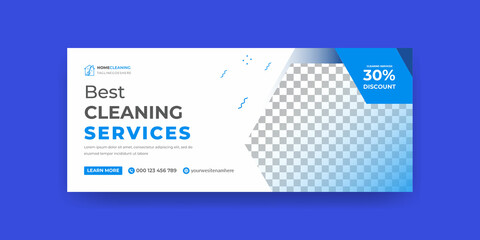 Best Cleaning service company social media Facebook cover photo TimeLine and web banner template