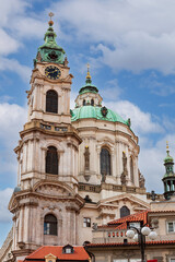 Fototapeta na wymiar Church of St. Nicholas in Old Town Square, Prague