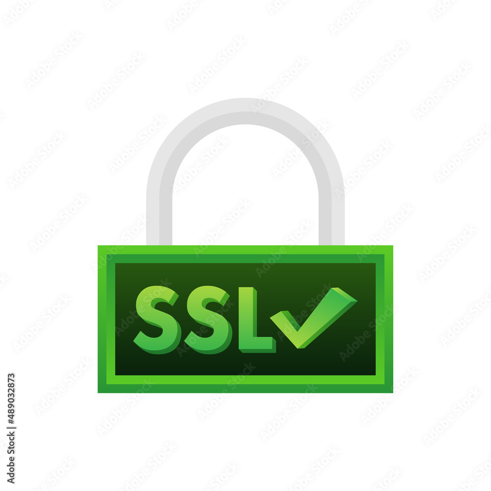Aufkleber secure internet connection ssl icon. ssl safe guard. vector stock illustration