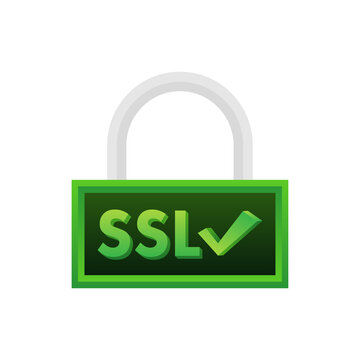 Secure internet connection SSL icon. SSL safe guard. Vector stock illustration