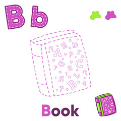 Alphabet Trace and color book for letter B