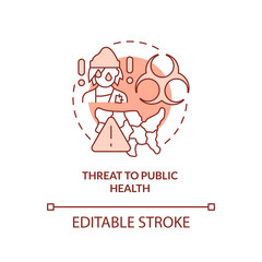 Threat to public health terracotta concept icon. Lack of personal hygiene abstract idea thin line illustration. Isolated outline drawing. Editable stroke. Arial, Myriad Pro-Bold fonts used