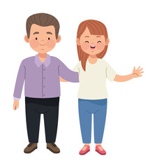 young couple parents