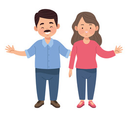 happy parents couple