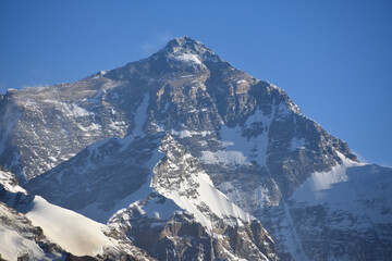 Mount Everest from the Tibet Side. 