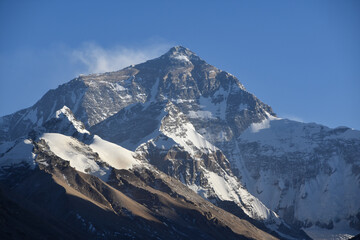 Fototapeta na wymiar Mount Everest from the Tibet Side. 