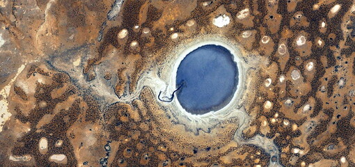 fertilization, abstract photography of the deserts of Africa from the air. aerial view of desert...