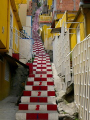 Straße im Slum El Paraiso, Bogota