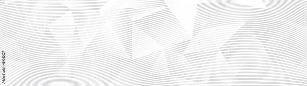 Poster abstract white template background with wave and low poly. vector abstract technology background tem