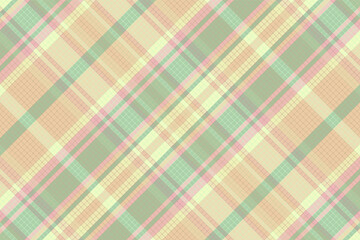 Seamless tartan plaid pattern with texture and pastel color. Vector illustration.