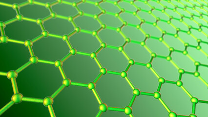 Graphene, 3D illustration