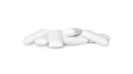 White gum pads isolated on a white background