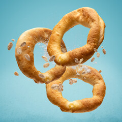 Fresh sweet homemade circle bagel