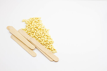 Shugaring. Young woman skin care. Spa, laser epilation, depilation.