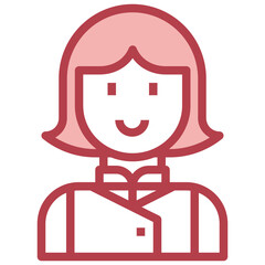 FEMALE red line icon,linear,outline,graphic,illustration