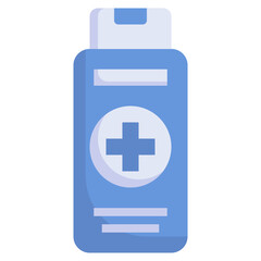 Obraz premium ANTISEPTIC flat icon,linear,outline,graphic,illustration