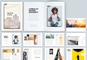 Pop Style Lifestyle Magazine with Yellow Accents