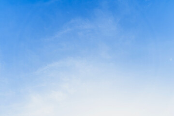 Blue sky and bright clouds at Jeju Island, Korea