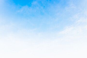 Blue sky and bright clouds at Jeju Island, Korea