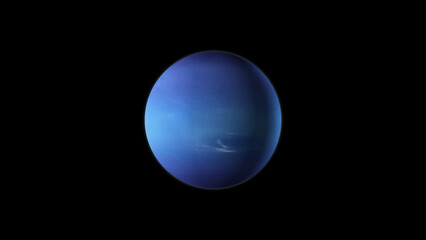 Planet of Neptune rotating background animation.