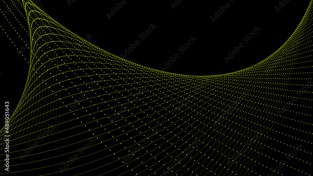 Aufkleber abstract colorful digital particle wave background.
