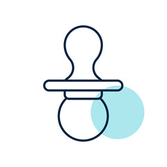 Baby dummy teat vector icon