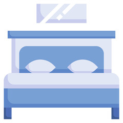 BED flat icon,linear,outline,graphic,illustration