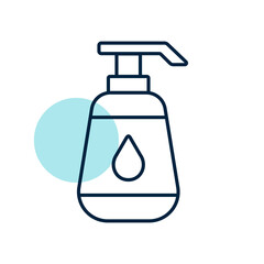 Nursery baby lotion bottle vector icon