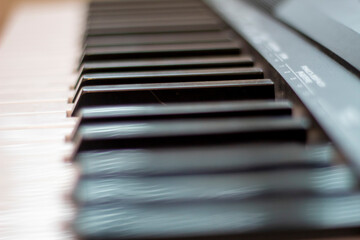 close up of piano keys