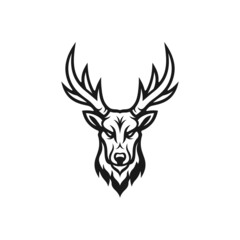 Naklejka premium Deer logo design vector inspiration