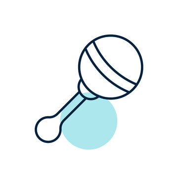 recommend clip art: Baby rattle toy vector isolated icon