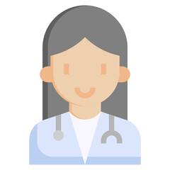 PHYSICIAN flat icon,linear,outline,graphic,illustration