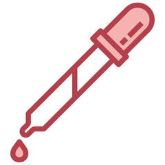 DROPPER red line icon,linear,outline,graphic,illustration