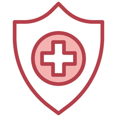 Fototapeta premium MEDICAL red line icon,linear,outline,graphic,illustration