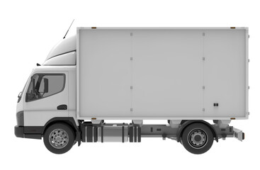 Truck isolated van template 3d illustration rendering