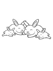 Hasen Familie schläft  © Style-o-Mat-Design